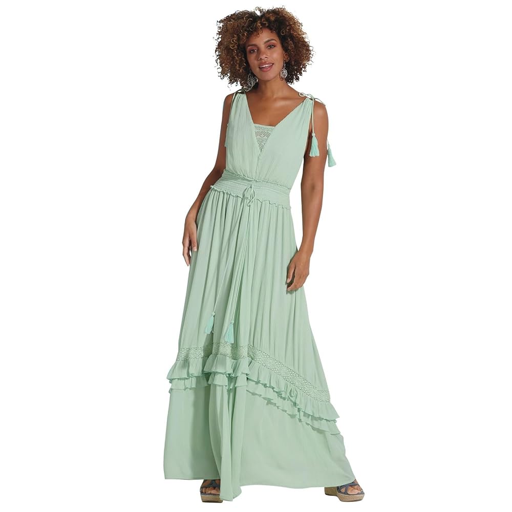 Amazon.com: K. Jordan Tiered Maxi Dress for Women with